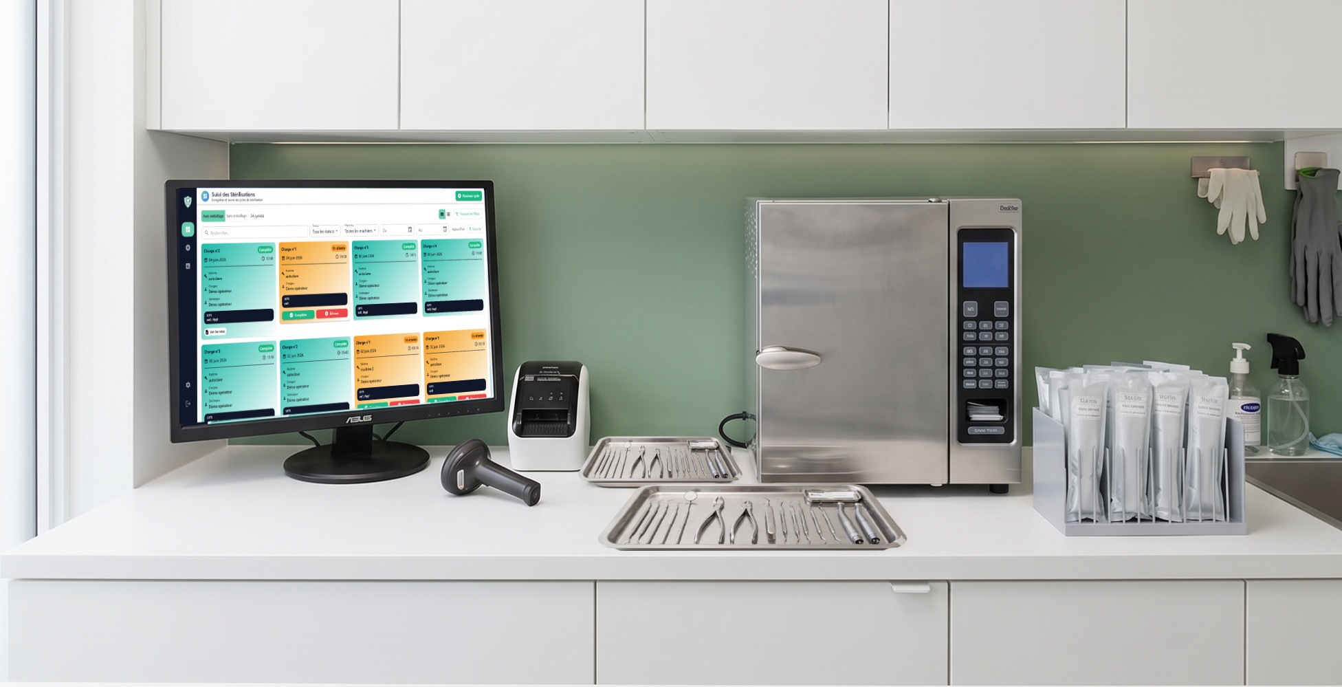 Interface Sterivox sur stérilisateur